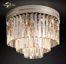 DecorBites™ Crystal Flushmount Chandelier - Modern Ceiling Light for Living Room