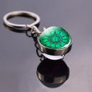 Vintage Compass Jewelry Glass Ball Keychain Compass Key Ring Art Keys Keychain Keyholder Christmas Gift(It's Not A Real Compass)