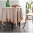 DecorBites™ Gold Velvet Wedding Table Cloth - Premium American Retro Decor