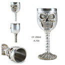DecorBites™ Dragon Skull Goblet: Gothic Resin Stainless Steel Wine Glass for Cocktail Bar Party