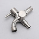 DecorBites™ Dual-Outlet Stainless Steel Faucet for Outdoor Garden Sink and Washing Machine
