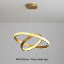 DecorBites™ Gold Circle Chandelier Creative LED Lighting Modern Indoor Fixtures