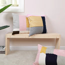 DecorBites™ Geometric Embroidery Pillow Cover 45x45cm/30x50cm Yellow Pink Abstract Design