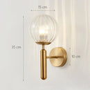 DecorBites™ Glass Shade Gold Wall Lamp for Bedroom Loft Design, Up Down Iron LED Wall Lights