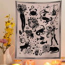 DecorBites™ Constellation Tarot Boho Tapestry Wall Hanging Trippy Sun Moon Decor