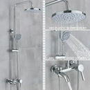 DecorBites™ Gold Polish 8" Rain Shower System Wall Mounted Bathtub Faucet
