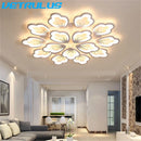 DecorBites™ Lotus Design LED Acrylic Chandelier Ceiling Lamp for Modern Living, Dining, and Study Rooms