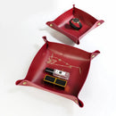 DecorBites™ Leather Desktop Organizer Tray: Home/Office Cosmetics, Jewelry, Key Storage Holder