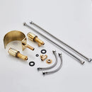 DecorBites™ Gold Double Handle Basin Faucet - Three Hole Bathroom Sink Mixer