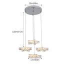 DecorBites™ Crystal Stars LED Pendant Chandelier for Modern Living Dining Room Decor
