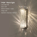 Modern rectangular crystal wall lamp bedroom led sconce