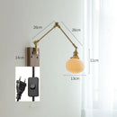 DecorBites™ Copper Swing Arm Wall Lamp Sconce - LED Wall Light for Bedroom Living Room