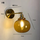 DecorBites™ Clear Glass LED Wall Sconce | Modern Copper Bathroom Mirror Stair Light