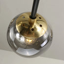DecorBites™ Glass Ball LED Chandelier: Retro Round Wrought Iron Indoor Lighting for Kitchen, Living Room, Farmhouse
