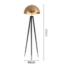 DecorBites™ Coyote Gold Tripod Floor Lamp for Home Decor in Living Room or Bedroom