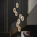 DecorBites™ Duplex Crystal Chandelier: Luxury Cantilevered Pendant Light for Villa Living Room & Staircase