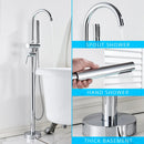 DecorBites™ Black Dual Handle Freestanding Bathtub Faucet Set Floor Standing Bath Mixer Tap