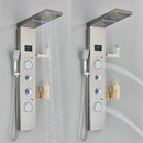 DecorBites™ LED Brushed Nickel Shower Panel Set with Temperature Screen