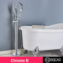 DecorBites™ Gold Swan Freestanding Bathtub Faucet with Handshower