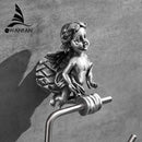 DecorBites™ Gold Brass Angel Towel Ring Wall Rack for Bathroom - MB-0786B