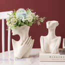 DecorBites™ Abstract Half Face Ceramic Vase Portrait Ornament Artistic Handicraft