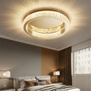 DecorBites™ Crystal Circle Ceiling Chandelier: Modern LED Indoor Lighting for Living Room, Bedroom & Study