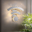 DecorBites™ Chrome Crystal LED Wall Sconce for Bedroom Home Decor, Modern Mirror Design