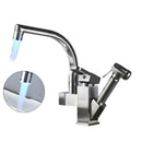DecorBites™ Dual Spout Black Kitchen Faucet with Pull Out Spray Mixer