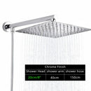 DecorBites™ Black Ultrathin Rainfall Shower Head with Arm Bracket, Hose & Faucet Set