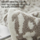 DecorBites™ Cozy Leopard Print Knitted Blanket - Winter Faux Fur Microfiber Throw