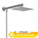 DecorBites™ 10" Square Rainfall Shower Head Set with Stainless Steel Hose