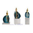 DecorBites™ Agate Crystal Golden Sculpture - Modern Home Decor Ornament