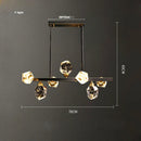 DecorBites™ Black Crystal Copper LED Chandelier - Art Deco Hanging Lamp for Dinning Room