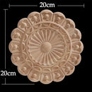 Round Wood Applique Wood Decal Wood Mouldings Onlay Unpainted European Carving Long Floral Wooden Furniture Decoration Corner
