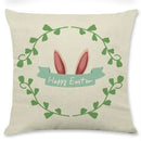 DecorBites™ Easter Rabbit Eggs Linen Pillowcase 45*45CM