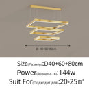 DecorBites™ LED Chandelier: Modern Aluminum Luster Lamps for Bedroom, Hall, Dining, Living Room