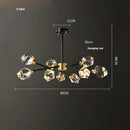 DecorBites™ Crystal Copper Chandelier Lighting for Dinning Room