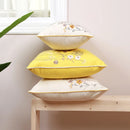 DecorBites™ Dandelion Floral Yellow Pillow Cover for Home Decor
