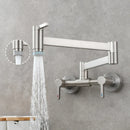 DecorBites™ Black Brass Pot Filler Tap, Foldable Kitchen Faucet with Rotate Spout