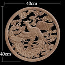 Round Wood Applique Wood Decal Wood Mouldings Onlay Unpainted European Carving Long Floral Wooden Furniture Decoration Corner