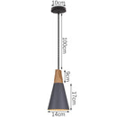 DecorBites™ Industrial Gray Pendant Light with LED for Living Room, Foyer - Modern Luminaire