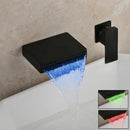 DecorBites™ LED Waterfall Bathtub Faucet in Chrome & Black - Wall Mounted Single Handle