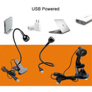 DecorBites™ LED Book Light Black Silver Clip-On Desk Lamp Flexible Reading Lamp
