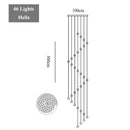 DecorBites™ Crystal LED Chandelier: Modern Luxury Pendant Lights for Staircase, Bedroom, and Living Room