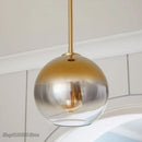 DecorBites™ Glass Ball LED Pendant Light: Modern Silver Gold Nordic Kitchen Decor
