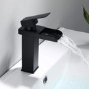 DecorBites™ Gold Waterfall Basin Faucet: Brass Bathroom Mixer Tap, Hot Cold Sink Faucet
