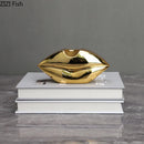 DecorBites™ Gilded Lips & Leg Resin Figurines Sculpture for Modern Home Decor