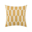 DecorBites™ Daisy Floral Geometric Embroidery Pillow Cover Yellow Blue 45x45cm Soft Cozy
