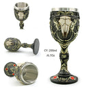 DecorBites™ Dragon King Goblet 200ml: Retro Stainless Steel Wine Glass Gothic Whiskey Cup