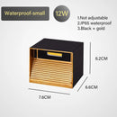 Modern black & gold motion sensor wall lamp outdoor sconce